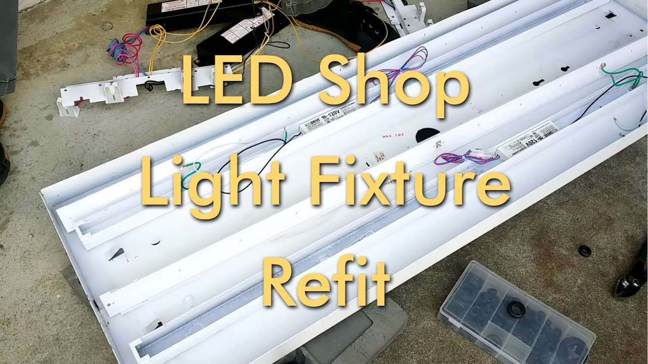 Fluorescent to LED Light Fixture Shop Light Conversion - BrendaEM