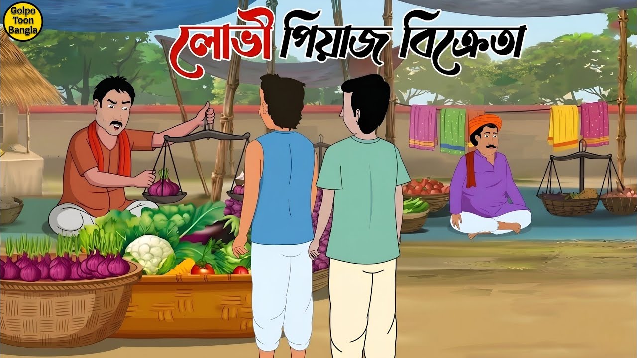 লোভী পিঁয়াজ বিক্রেতা | Bengali Moral Stories Cartoon | Rupkothar Golpo | Thakumar Jhuli | 