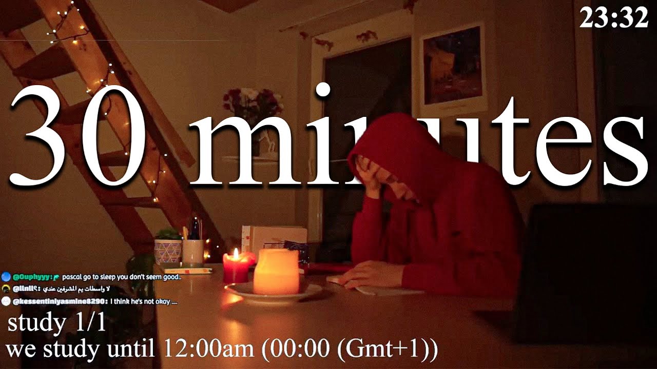 LIVE | Study with SICK Pascal for 30 Minutes IN BELGIUM 📚⛈️  rain & thunder sounds