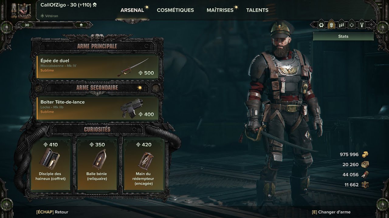 Veteran (Hi-Intensity Shock Troop Gauntlet) Spearhead Boltgun/Mk IV Duelling Sword - Darktide