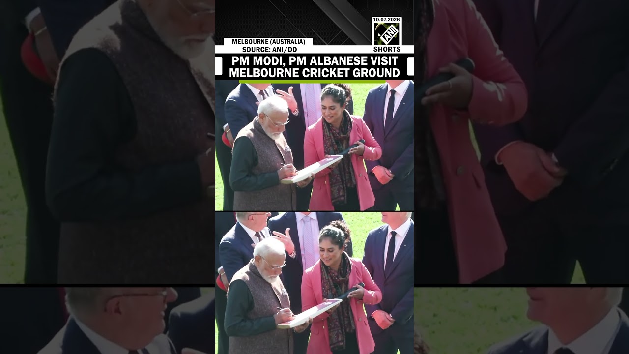 WATCH: PM Modi, Australia&rsquo;s Albanese visit Melbourne Cricket Ground, interact with young players