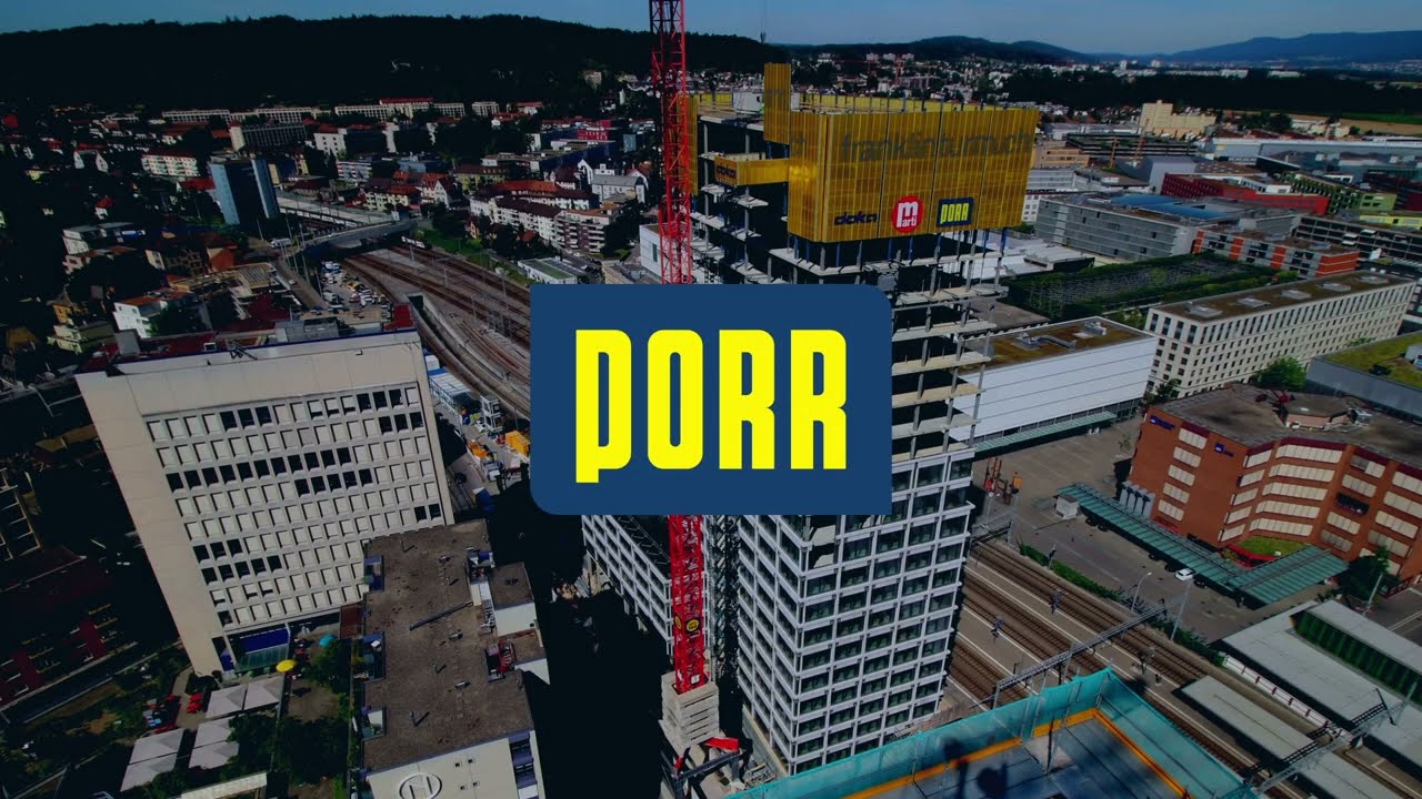 PORR SUISSE: Bau des Franklinturms – Zeitraffer – von der Baugrube bis zum Rohbau