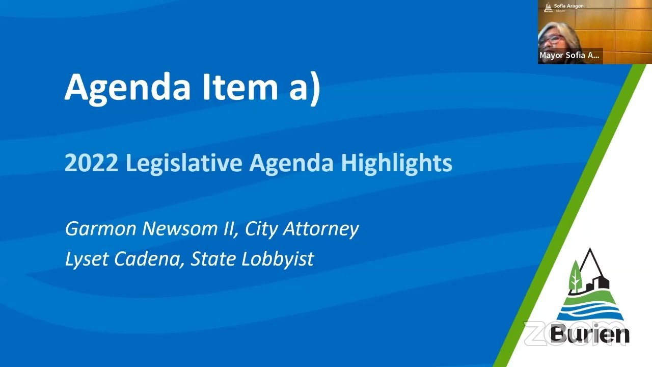 2022 Legislative Agenda Highlights, April 25, 2022