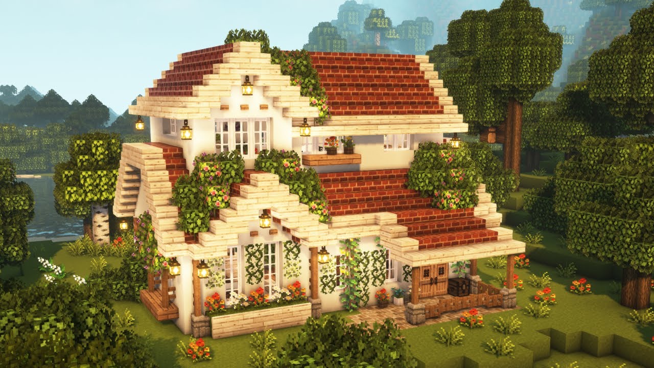 [Minecraft] 🧡✨ Aesthetic House Tutorial / Cottagecore / Mizuno's 16 Craft Resource Pack