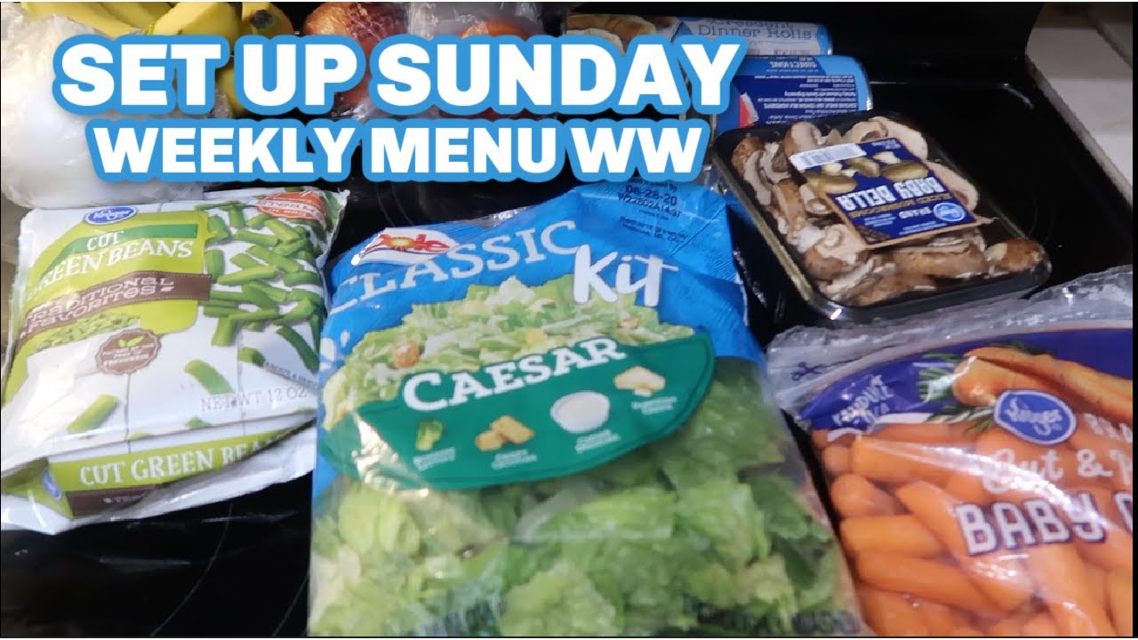 SET UP SUNDAY | WEEKLY MENU ON WW BLUE | GROCERY HAUL | Felicia Keathley