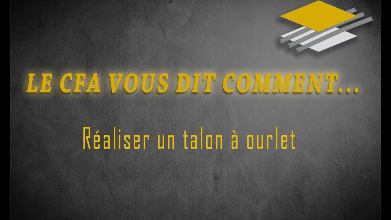 réaliser un talon a ourlet