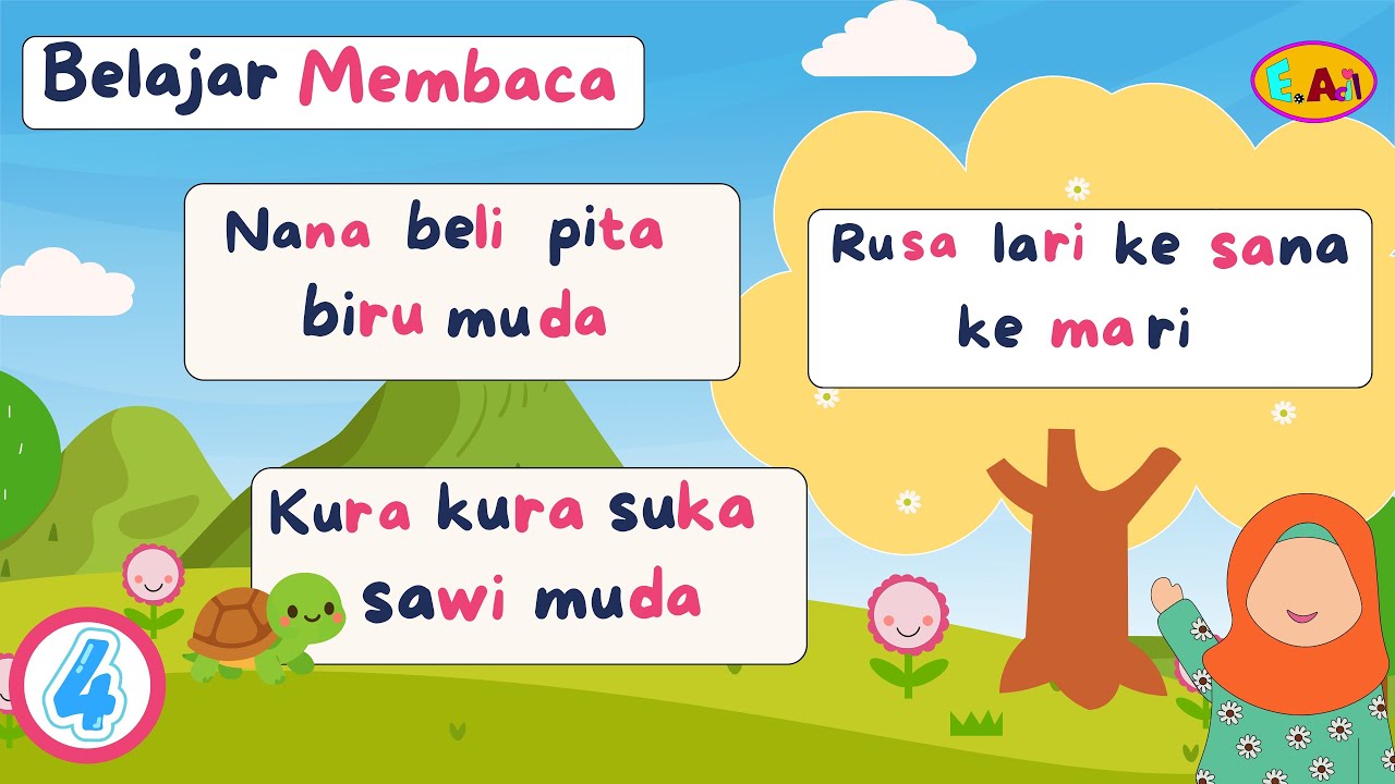 Membaca Suku Kata Anak | Level 4 #videoedukasi #videopembelajaran #membaca #belajarmembaca