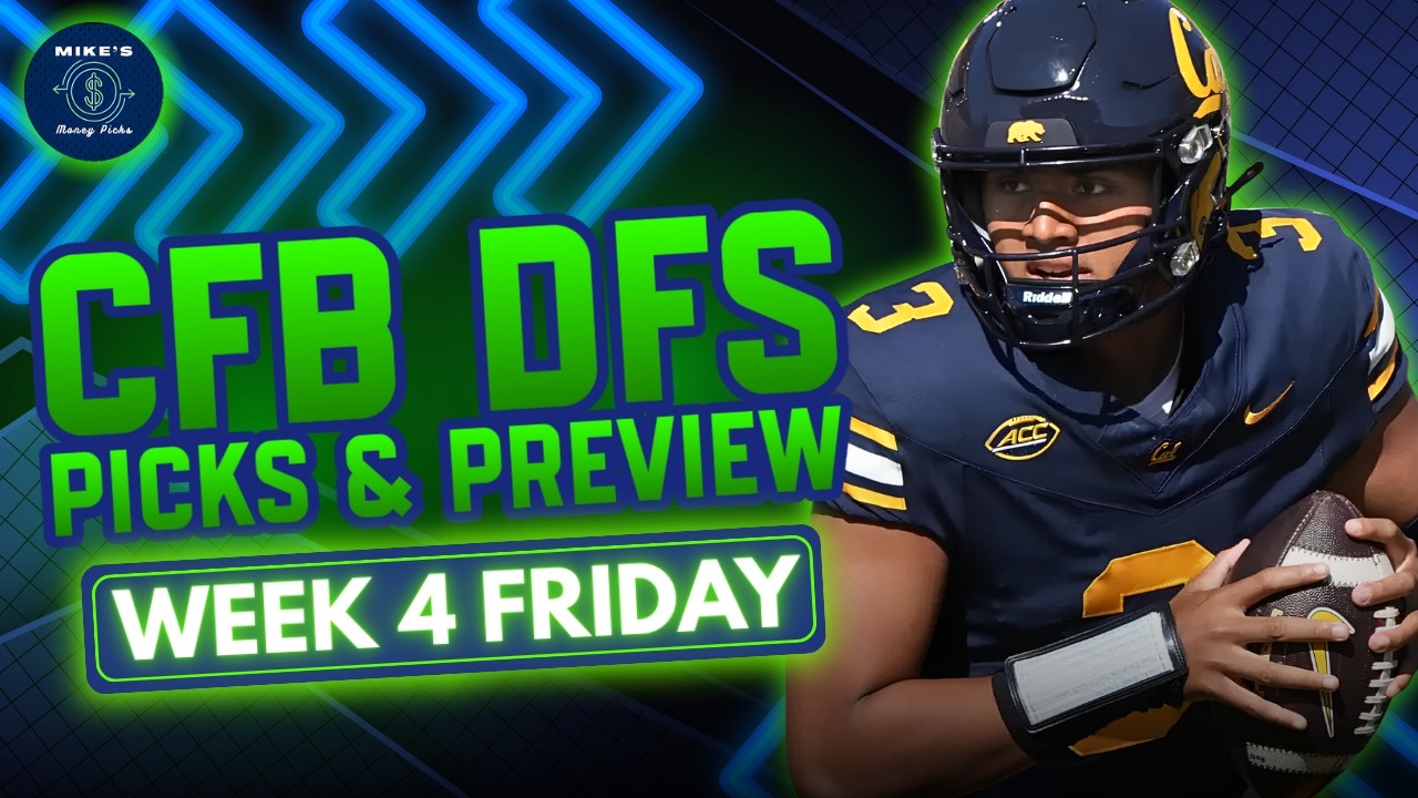 Прогнозы на пятницу, 4-я неделя студенческого футбола DFS | DraftKings CFB 2026