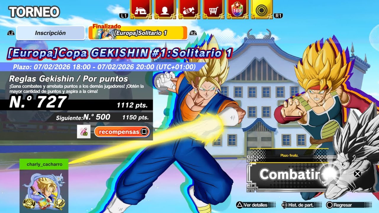 Copa GEKISHIN #1:Solitario 1 - Dragon Ball GEKISHIN SQUADRA PS5 PRO