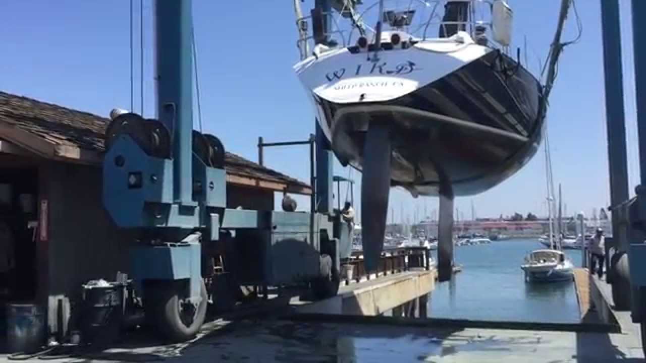 Haulout on Baltic Yacht 43 for survey By: Ian Van Tuyl
