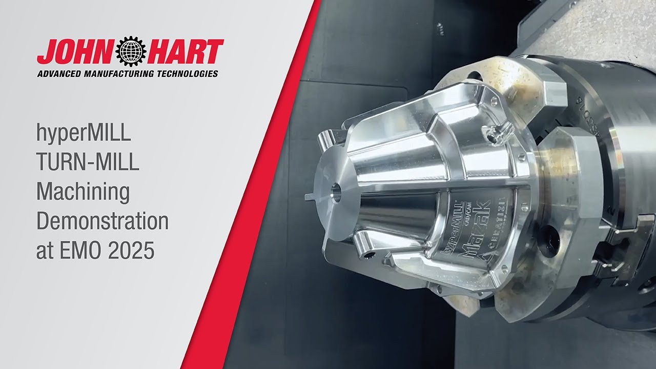 hyperMILL TURN-MILL Machining Demonstration at EMO 2025: Aerospace Component