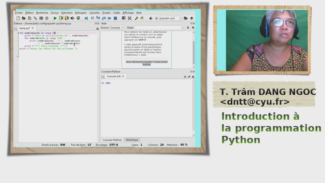 Introduction à la programmation Python 4e : boucles imbriquées