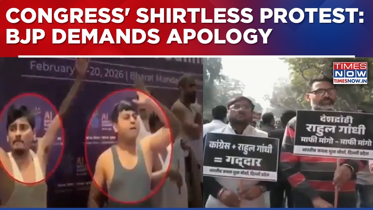 Youth Congress Protest At India AI Summit Sparks Uproar; BJP Demands Apology From LoP Rahul Gandhi