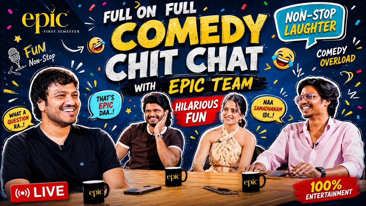 🤣full on full comedy chit chat with Epic team hilarious fun Interview | Anand | Vaishnavi | Aditya |