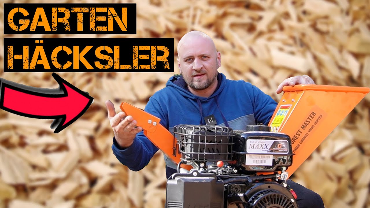 Forest Master Benzin: Elektro Holzhäcksler 6PS kompakt ausbalanciert,Holzhackmaschine Direktantrieb