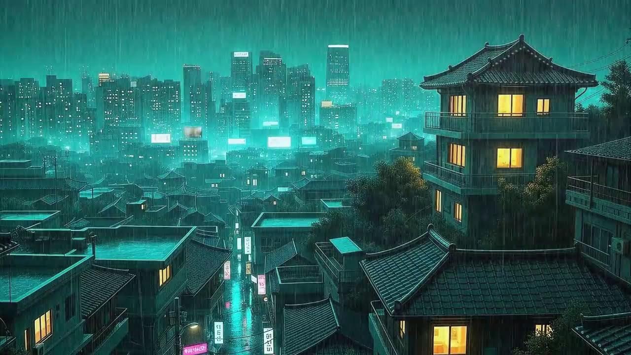 Rain Sounds x Lofi for Work in a Peaceful Korean Mood to Stay Focused 😌