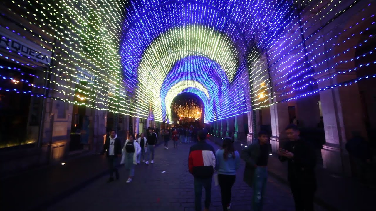 Luces de Navidad en Zacatecas. Espectacular iluminación navideña en el Centro Histórico