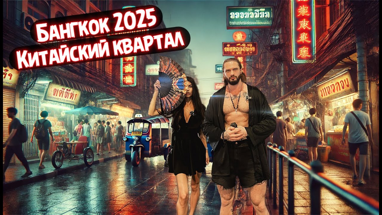 Ночной Бангкок. Что посмотреть в Таиланде? China Town, уличная еда, стритфуд. Китайский квартал 2025