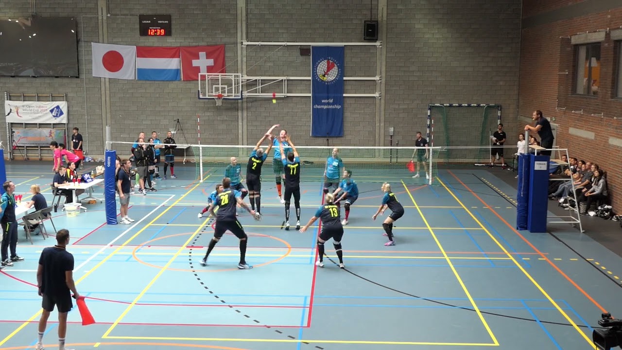 Indiaca WC 2023 Mixed40+ Halbfinale CVJM Kamen - TSV Grünwinkeln Satz 1.