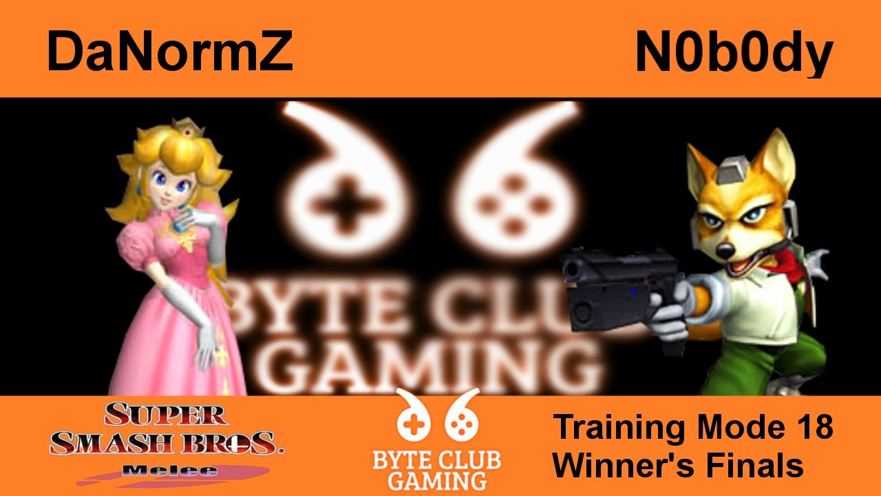 Byte Club Gaming (TM18) SSBM- DaNormZ (Peach) Vs. N0b0dy (Fox) SSBM- Winners Finals!