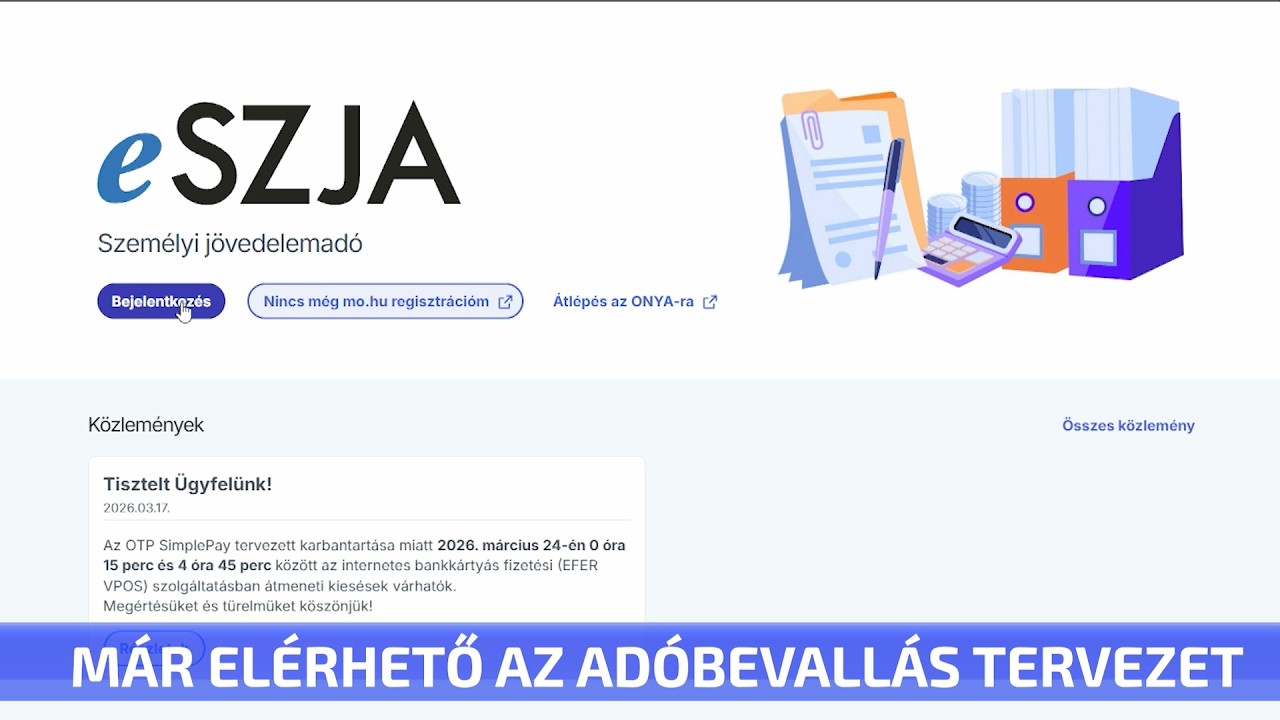 M&aacute;r el&eacute;rhető az ad&oacute;bevall&aacute;s tervezet