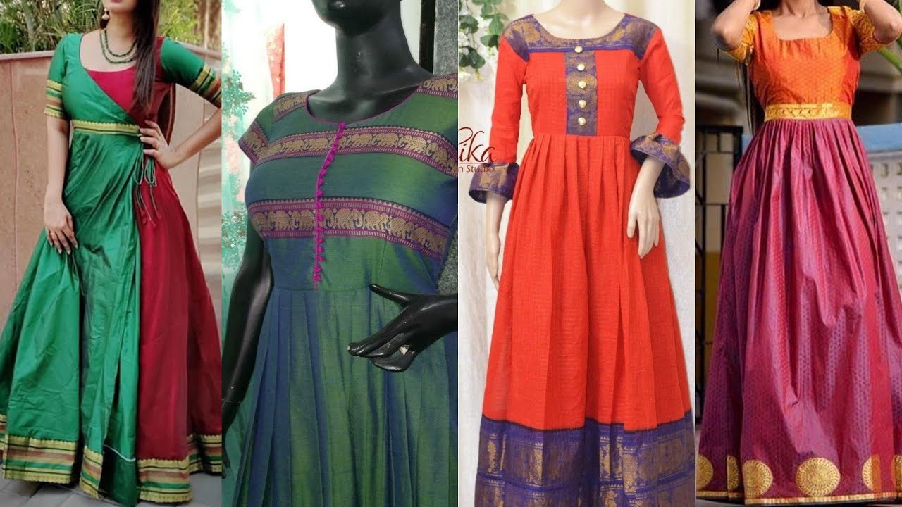 Old Saree reuse ideas - How to Convert silk saree into new dress designs