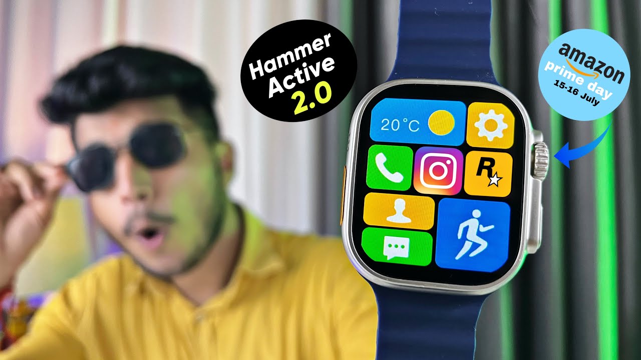 Mast Apple Watch Ultra⚡️Clone Under 2000🔥|| Hammer Active 2.0 || Games, Calculator, Calling, SOS😯