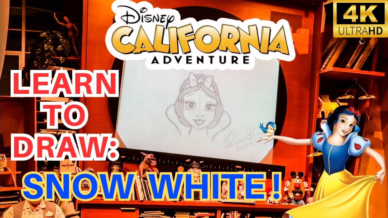 Disney California Adventure Animation Academy Art Class| Learn to Draw Snow White!