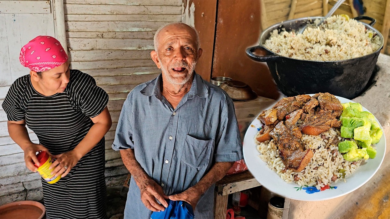 Visitando Anciano Con COMIDA TÍPICA a la leña. La Vida Del Campo