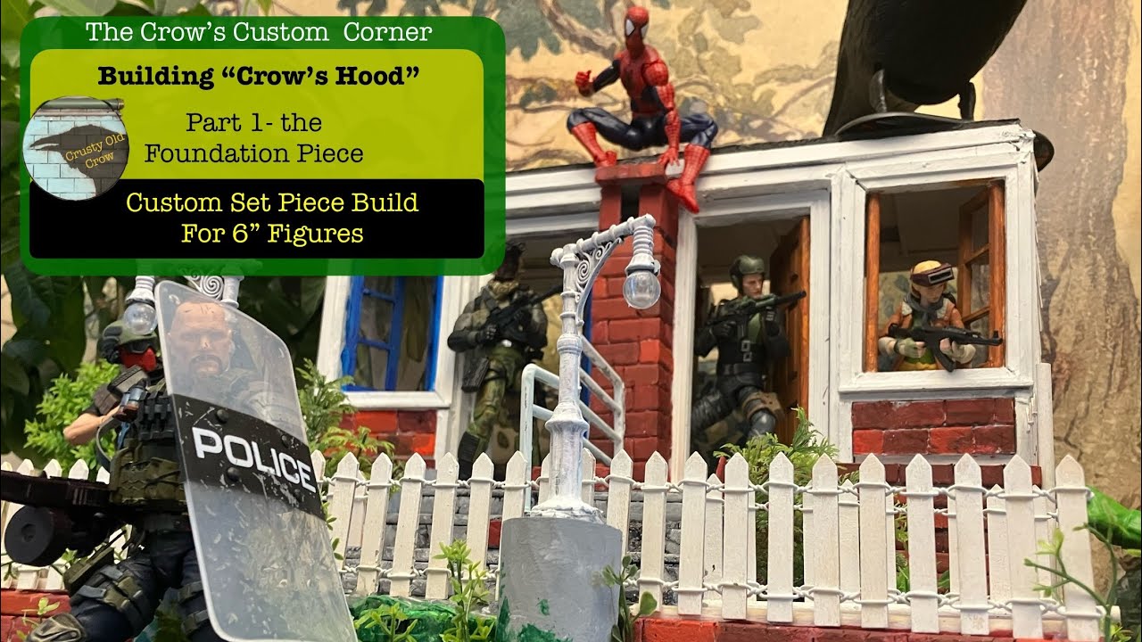 The Crows Customs Corner. Building Crow’s Hood pt 1. Urban Diorama scratch build for 6 inch figures