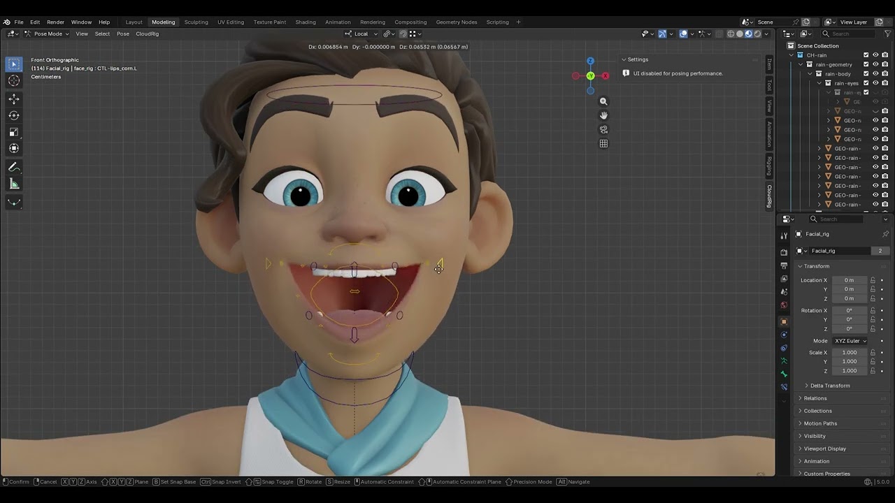 5 0 face rig test finish
