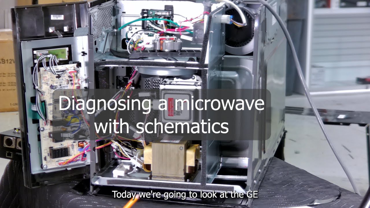Diagnosing microwave ovens using schematics