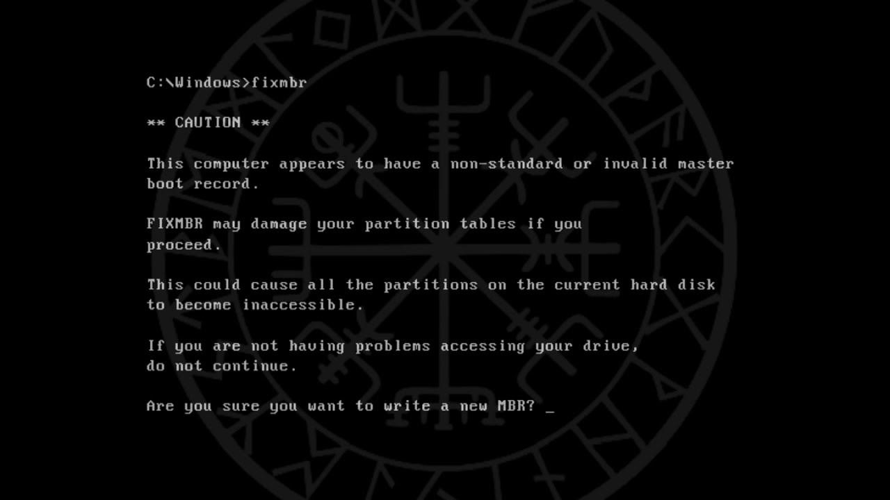MASTER BOOT RECORD - C:\FIXMBR