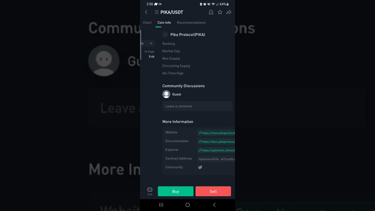 New Coin (Crypto) PIKA has been listed On Kucoin