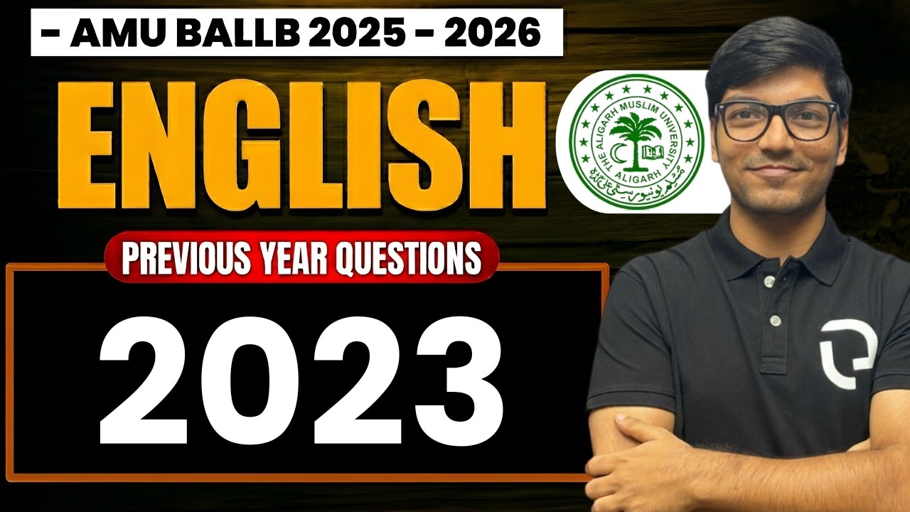 2023 PYQs | ENGLISH | AMU BA LLB