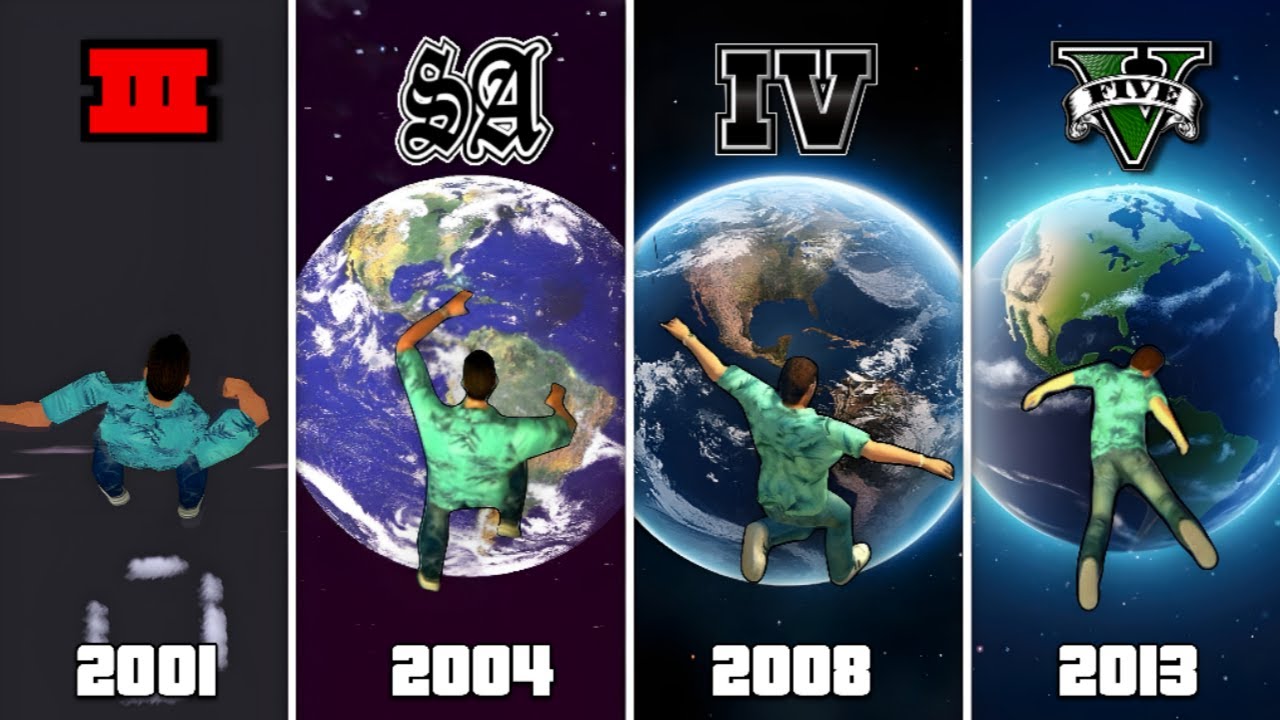 Tommy Vercetti Falling FROM SPACE in All GTA Games! (GTA 3 → GTA 5)