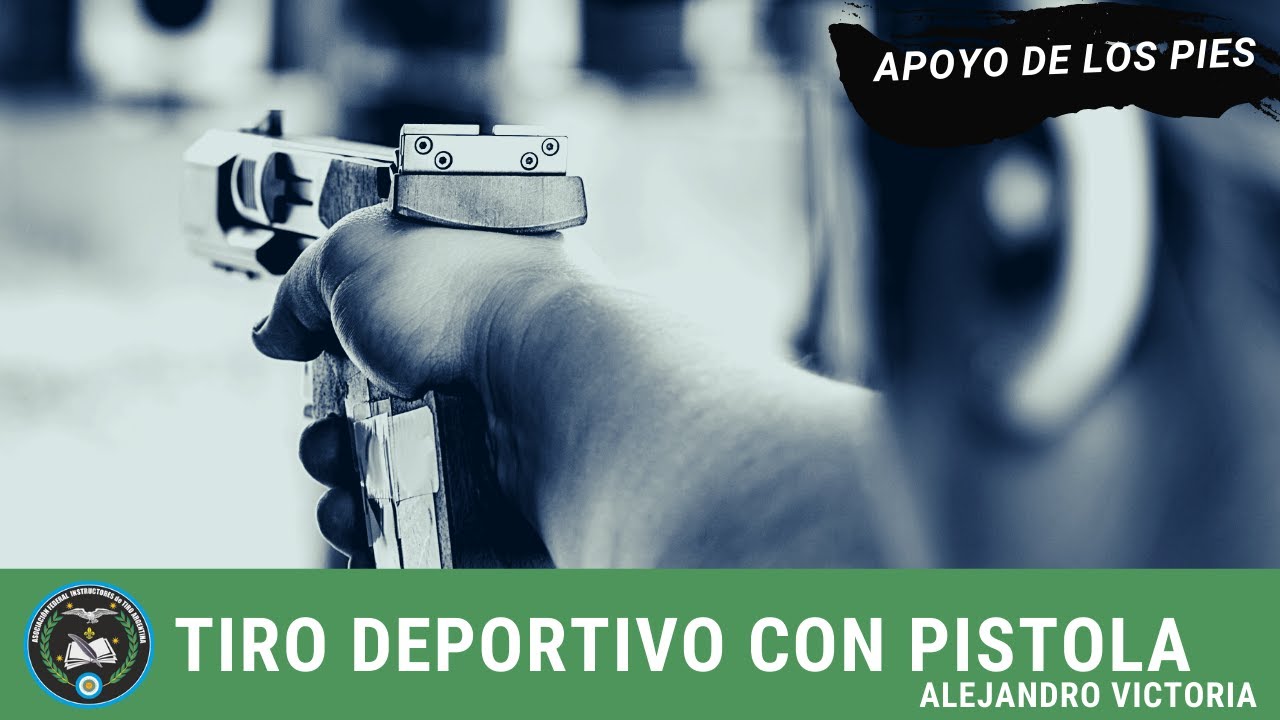 La posición de los pies en el tiro deportivo con pistola