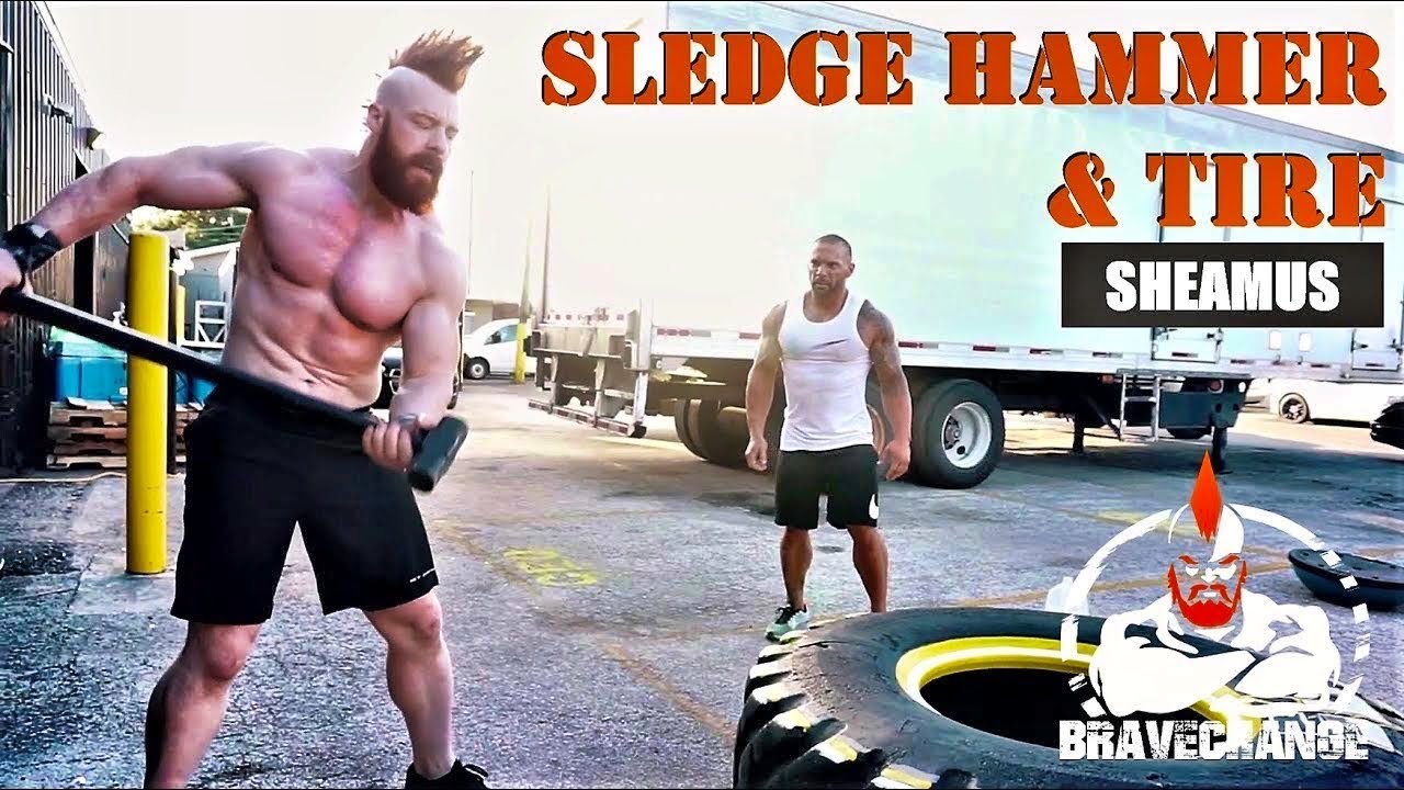 Sheamus Sledge Hammer & Tire (WITH ADDED MOHAWK!)