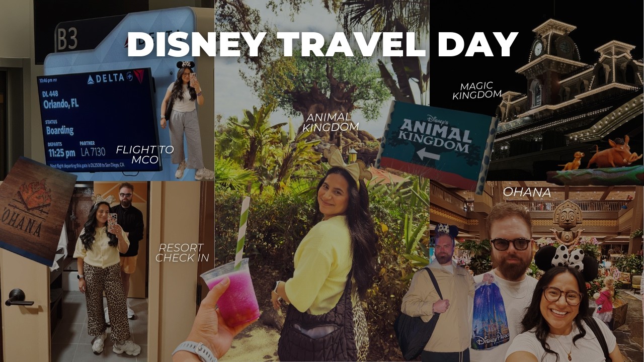 DAY 1 | DISNEY WORLD TRAVEL DAY!✨ Check-in at Animal Kingdom Lodge, Animal + Magic Kingdom , 'Ohana