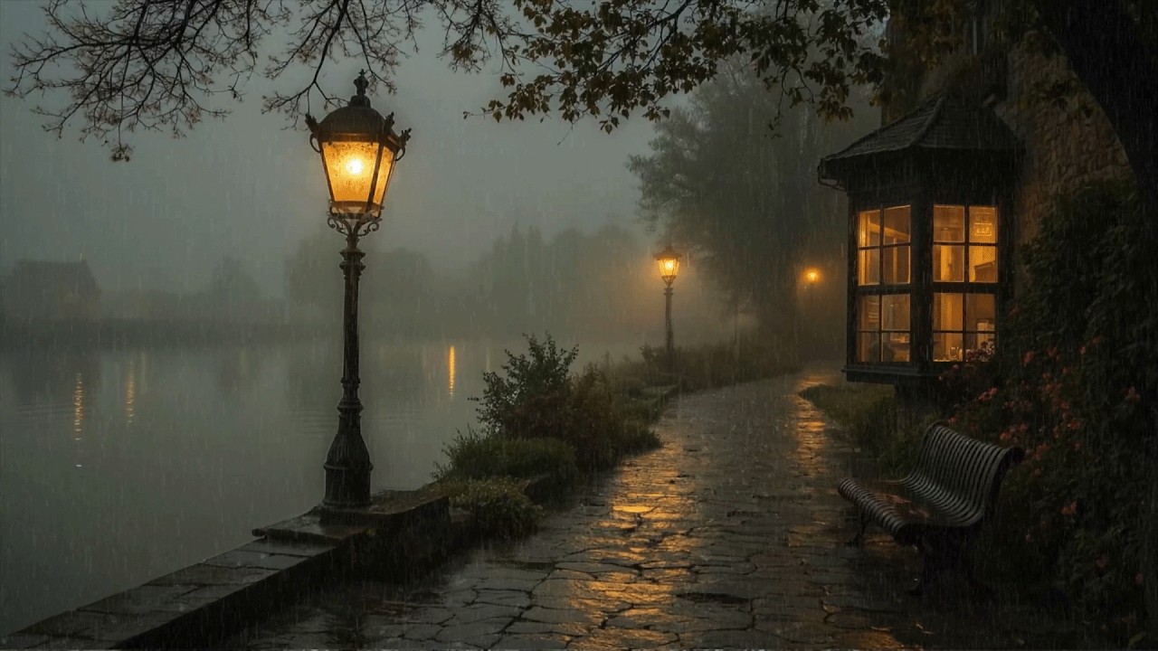 𝗔 𝗤𝘂𝗶𝗲𝘁 𝗥𝗮𝗶𝗻𝘆 𝗪𝗮𝗹𝗸 𝗯𝘆 𝘁𝗵𝗲 𝗟𝗮𝗸𝗲 | 𝗗𝗮𝗿𝗸 𝗔𝗰𝗮𝗱𝗲𝗺𝗶𝗮 𝗔𝗺𝗯𝗶𝗲𝗻𝗰𝗲 𝗳𝗼𝗿 𝗦𝘁𝘂𝗱𝘆 & 𝗥𝗲𝗹𝗮𝘅