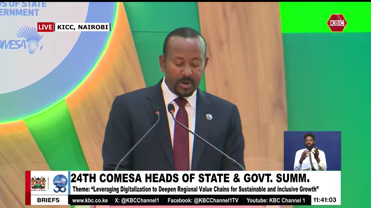 Ethiopia's Prime Minister Abiy Ahmed's Speech at The 24th COMESA Head of State Summit, Nairobi.