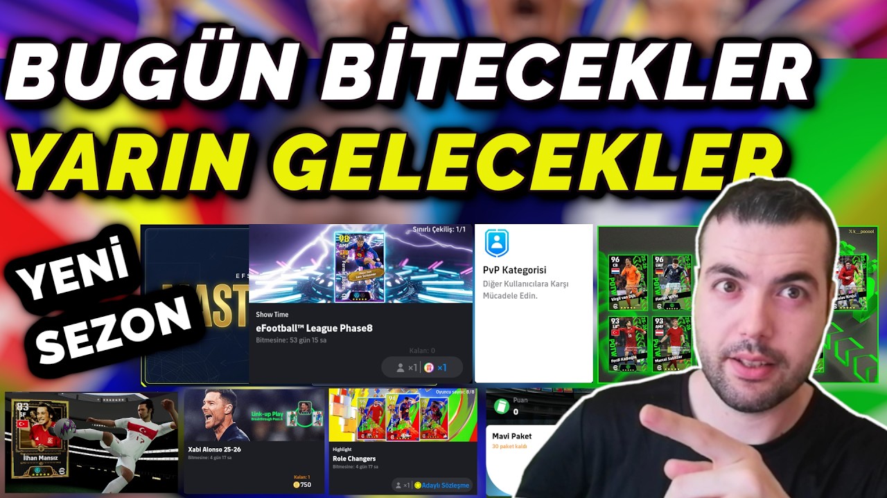 YARIN YENİ SEZON BAŞLIYOR | BUG&Uuml;N BİTECEKLER YARIN BİZLERİ BEKLEYENLER NELER ? eFootball 2026 Mobile