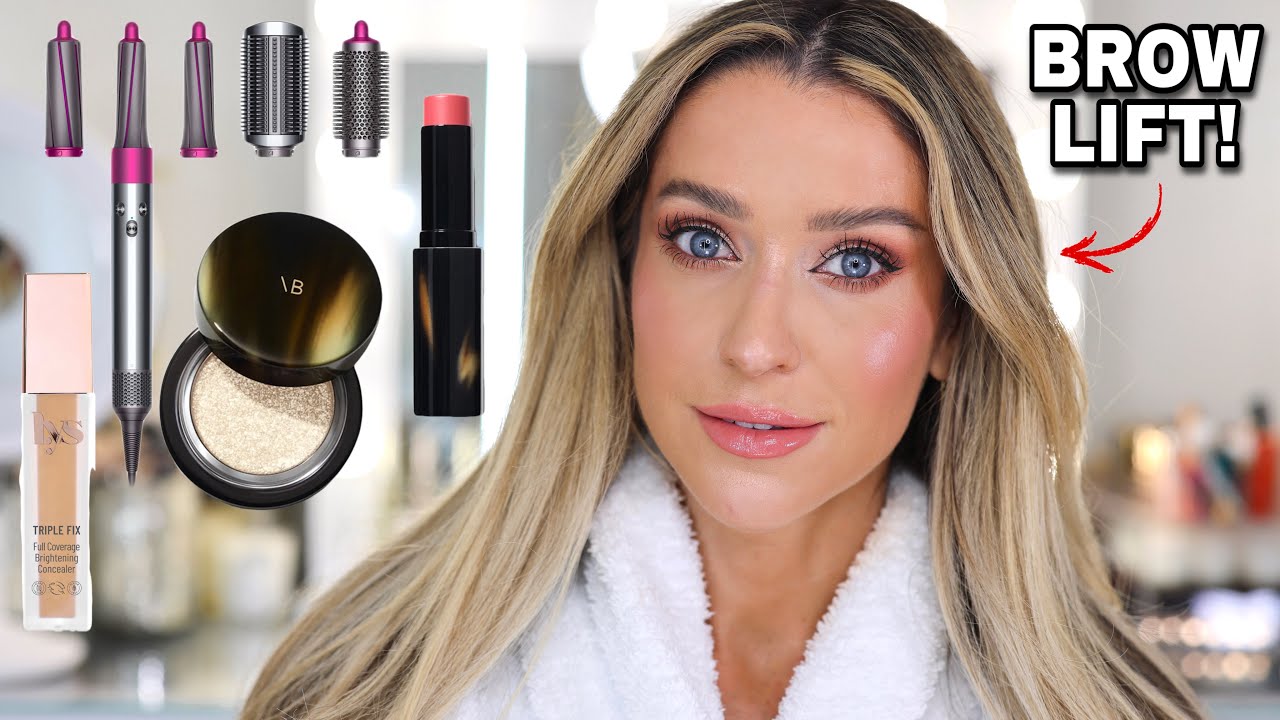 TESTING NEW LUXURY MAKEUP AND FULL NEW EYEBROW ROUTINE!