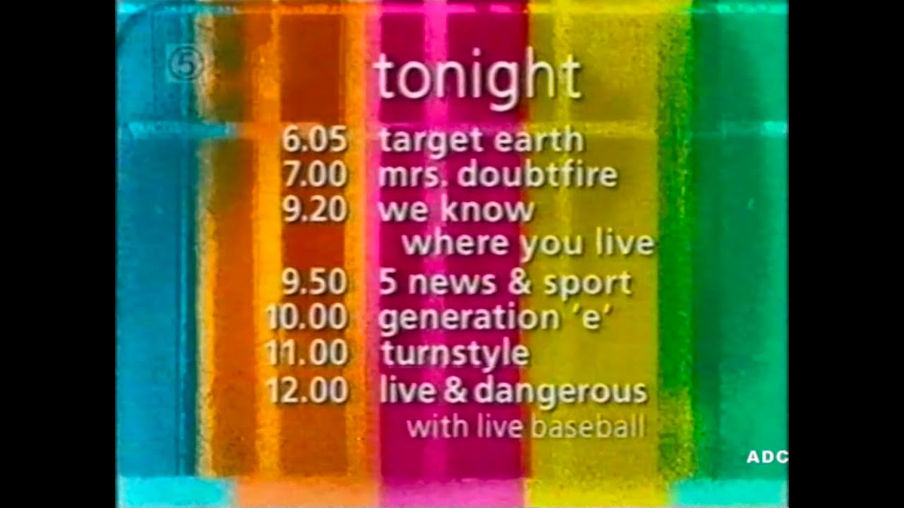 Channel 5 trailers, links & news update 6th April 1997
