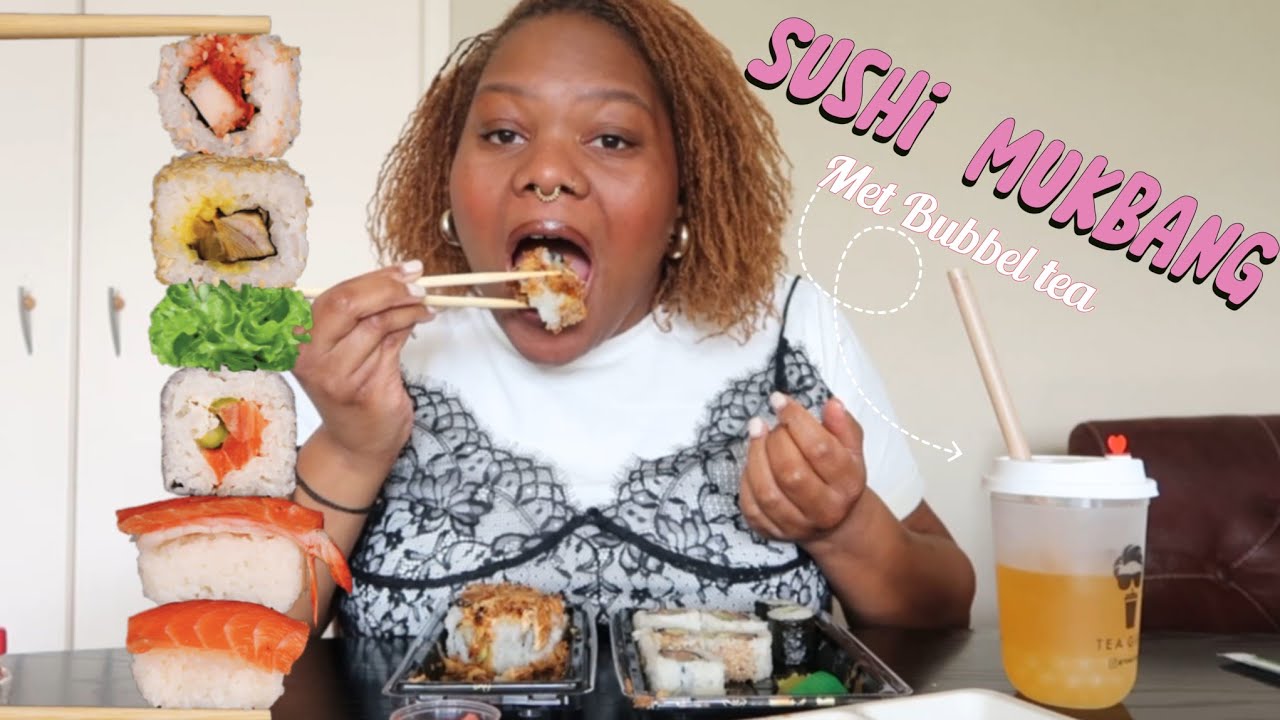 SUSHI MUKBANG!🍣🍤 UPDATE, bijkletsen & etennn