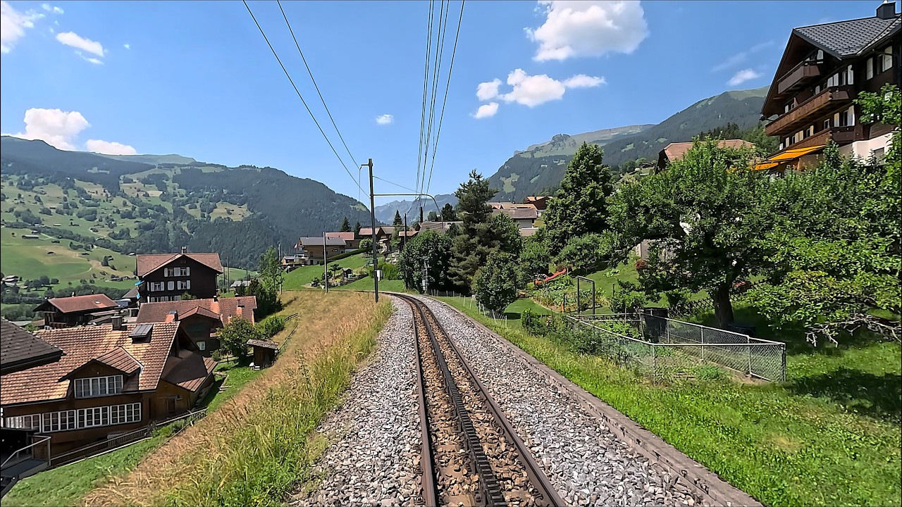 Train Driver view - Grindelwald to Interlaken Switzerland | 4K HDR 60p