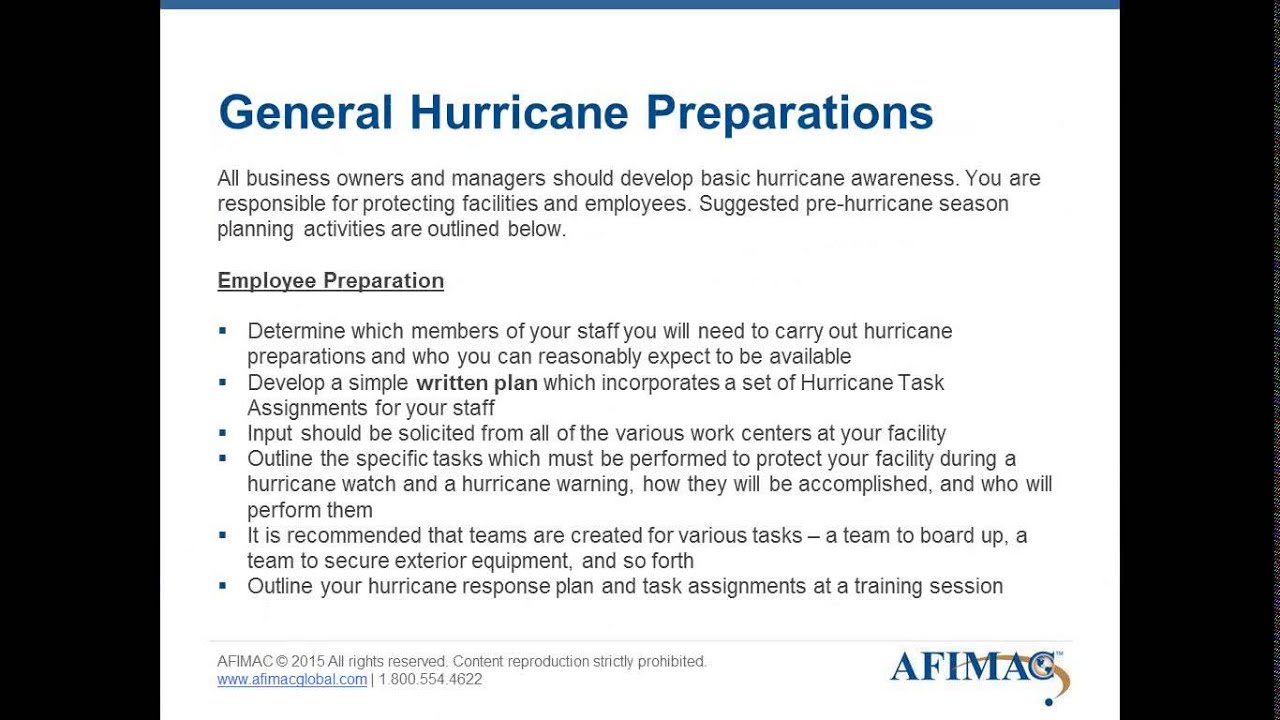 Hurricane Preparedness Planning