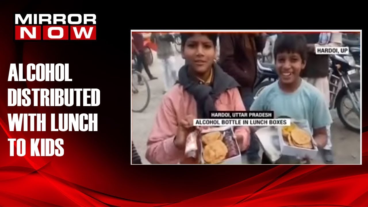 Alcohol distributed to children by BJP Neta in Uttar Pradesh's rally held in a temple