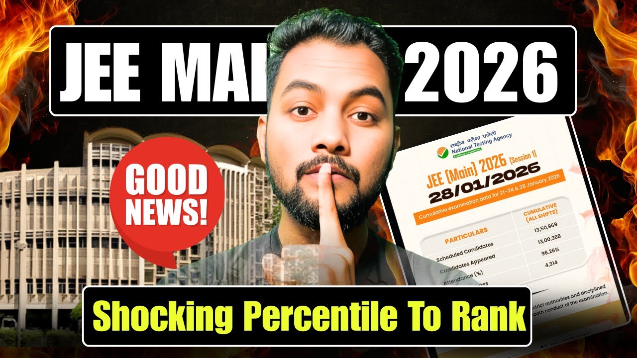 NTA  URGENT Good News😁🟢|JEE Main 2026 %tile To Rank|How To Calculate Rank From Percentile #jeemain