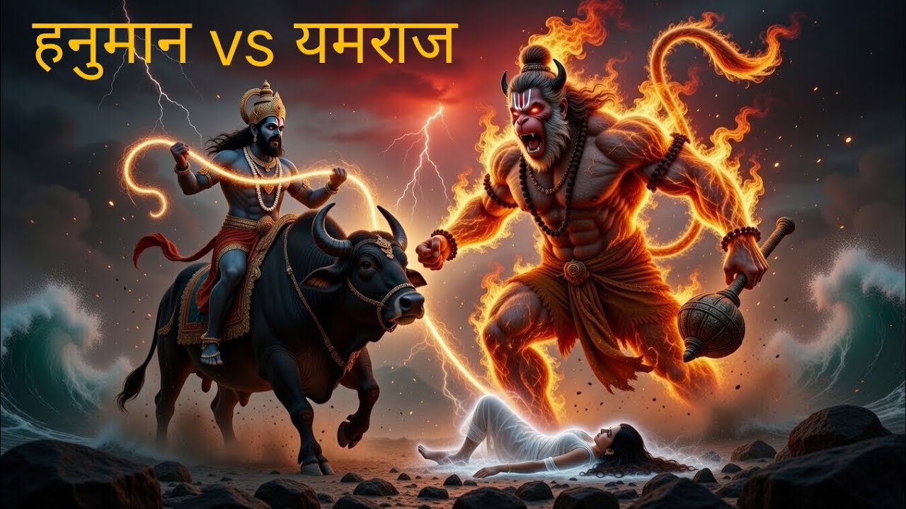 हनुमान vs यमराज | जब मृत्यु को भी डर गया हनुमान के विकराल रूप से! 🔥 hanuman हनुमान vs यमराज